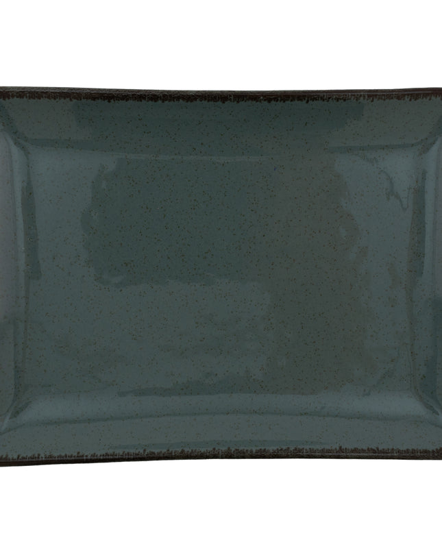 PLATO RECTANGULAR 18 X 13 CMS PEARL AZUL