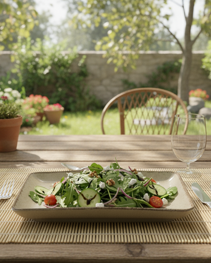 PLATO RECTANGULAR 18 X 13 CMS PEARL AZUL