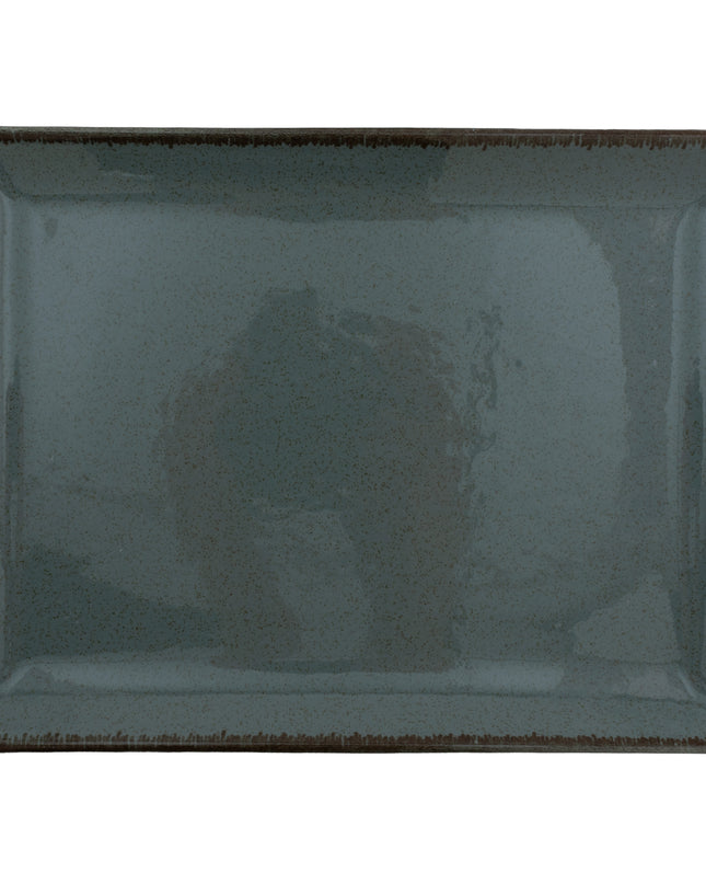 PLATO RECTANGULAR 23 X 17 CMS PEARL AZUL