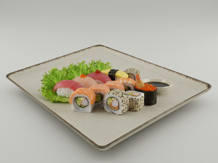 PLATO SERVICIO RECTANGULAR 30 X 22 PAERL AZUL