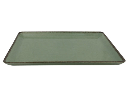 PLATO SERVICIO RECTANGULAR 30 X 22 CMS PAERL VERDE