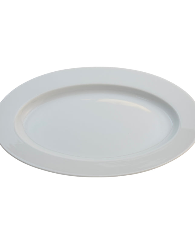 PLATO OVALADO 24 CMS BLANCO PERA