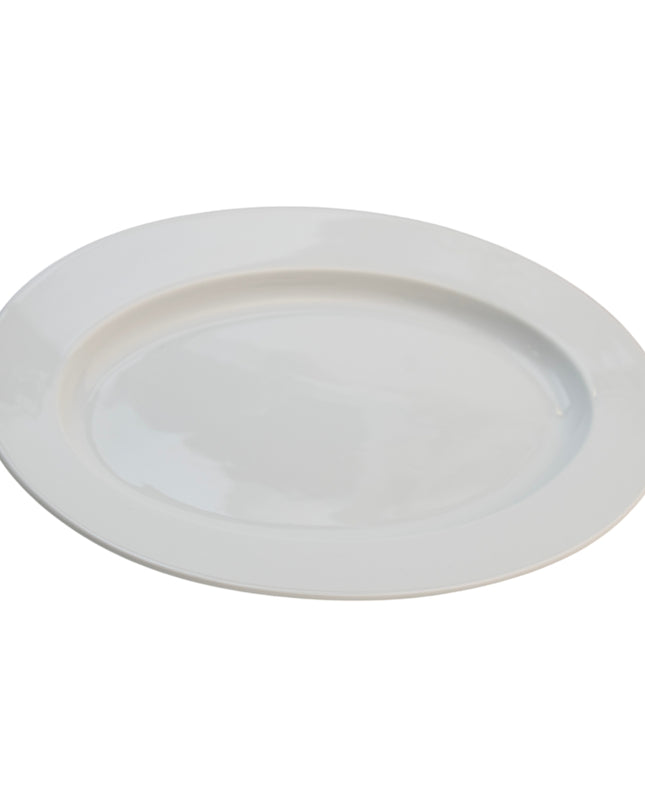 PLATO OVALADO 24 CMS BLANCO PERA