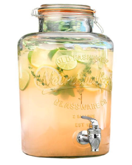 GARRAFON DE VIDRIO CON TAPA 8 LT