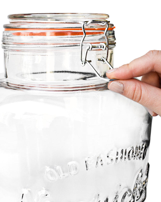 GARRAFON DE VIDRIO CON TAPA 8 LT