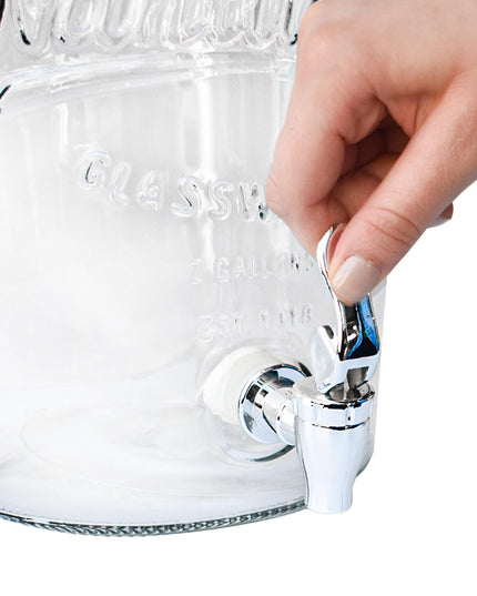 GARRAFON DE VIDRIO CON TAPA 8 LT