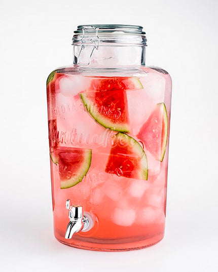 GARRAFON DE VIDRIO CON TAPA 8 LT