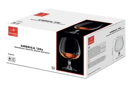 JGO DE 6 COPAS COGÑAC AMERICA