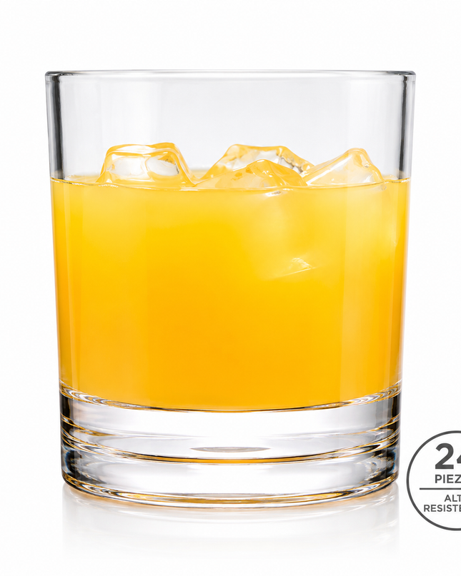 Set de 24 Vasos Old Fashioned de Acrílico Premium Ambient Profesional 355 ml