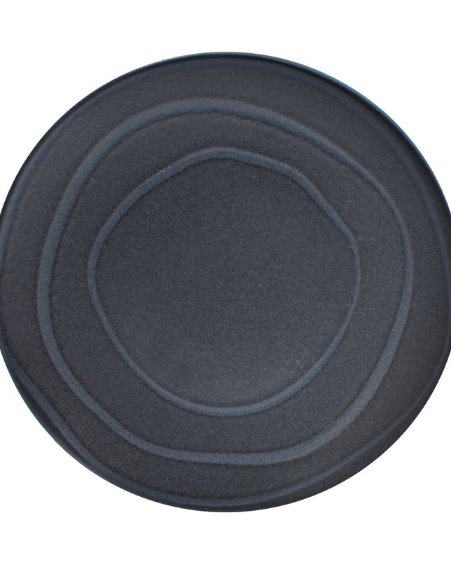 PLATO COUPE ENSALADA 21 CMS BLACK SAND HEMATITA